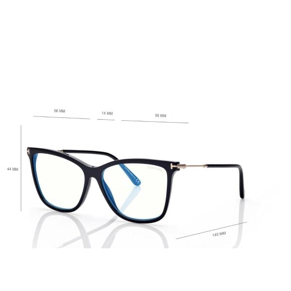 FT 5824-B 001 56 Tom Ford Klipsli (Clip-On) Güneş Gözlüğü