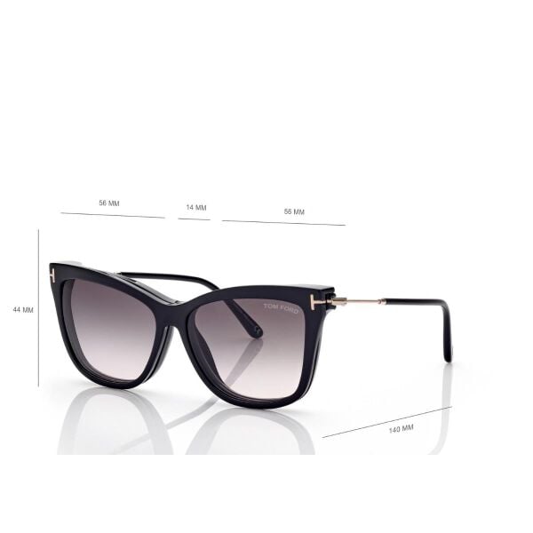 TF 5824-B 001 56 Tom Ford Klipsli (Clip-On) Güneş Gözlüğü