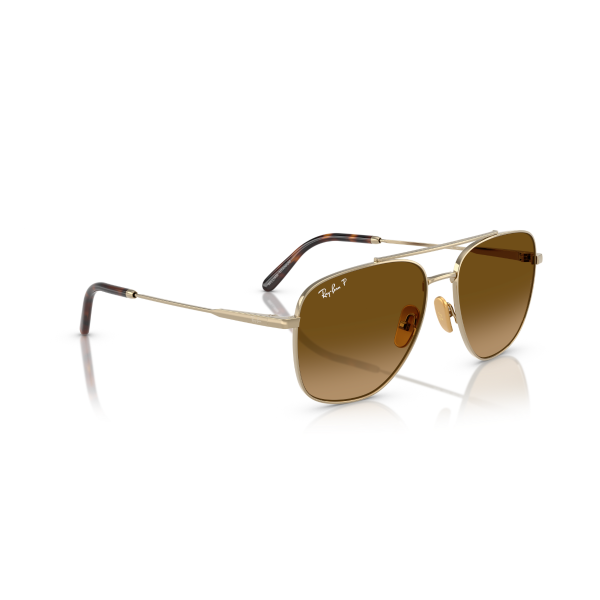 RB 8097 9265M2 59 Ray-Ban WILLIAM Titanyum Polarize Güneş Gözlüğü