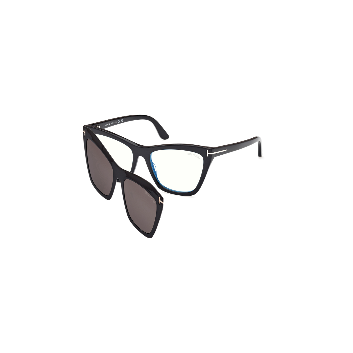 FT 5971-B 001 54 Tom Ford Klipsli (Clip-On) Güneş Gözlüğü