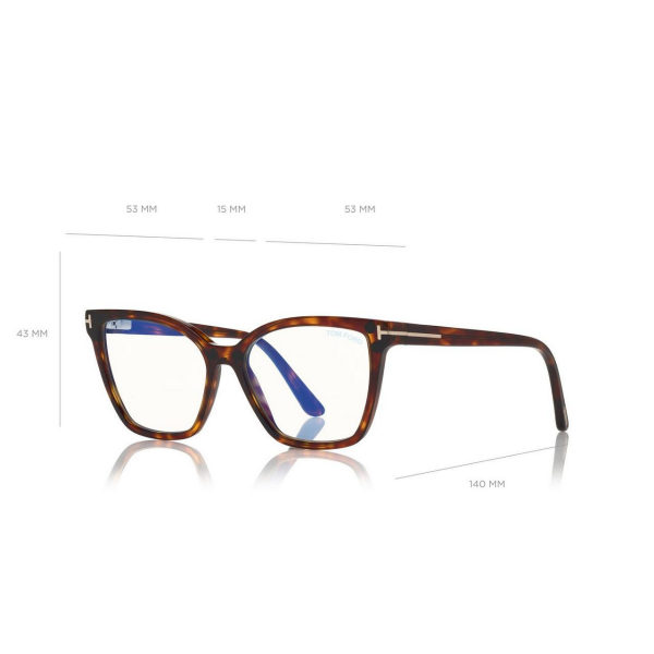 FT 5641-B 054 53 Tom Ford Çift Klipsli (Clip-On) Güneş Gözlüğü