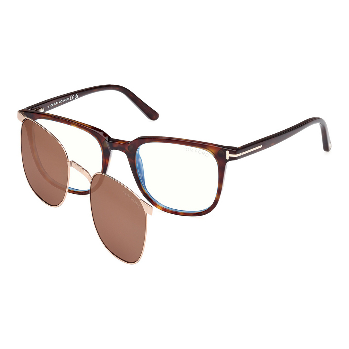 FT 5916-B 052 50 Tom Ford Klipsli (Clip-On) Güneş Gözlüğü