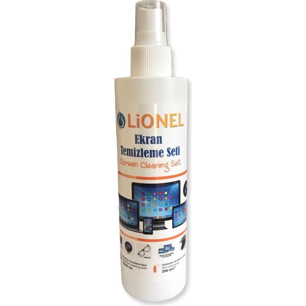 Ekran Temizleme Seti 250 ml Temizleme Spreyi + 30X30 cm Mikrofiber Temizleme Bezi