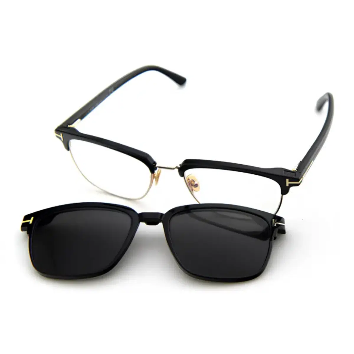 FT 5683-B 001 54 Tom Ford Klipsli (Clip-On) Güneş Gözlüğü
