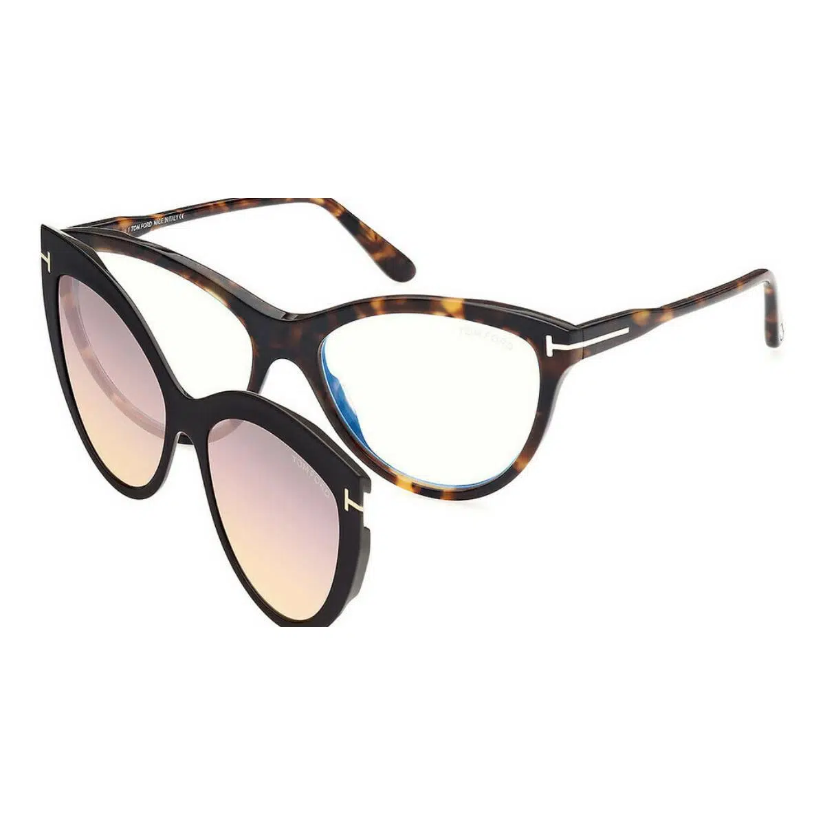 FT 5772-B 052 55 Tom Ford Klipsli (Clip-On) Güneş Gözlüğü